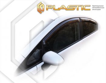 Дефлектора окон (Американская сборка) CA-Plastic KIA Rio 3 QB дорестайлинг седан (2011-2015)  (Classic полупрозрачный)