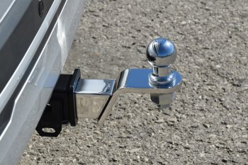 6 749 р. Кронштейн для фаркопа универсальный (нержавейка, 50х50 мм) Petroil Tuning Chevrolet Captiva 1-ый рестайлинг (2011-2013). Увеличить фотографию 2