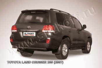 7 799 р. Защита задняя Slitkoff  Toyota Land Cruiser  200 (2007-2012) (Цвет: серебристый). Увеличить фотографию 1