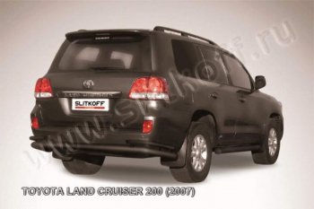 10 799 р. Защита задняя Slitkoff  Toyota Land Cruiser  200 (2007-2012) (Цвет: серебристый). Увеличить фотографию 1
