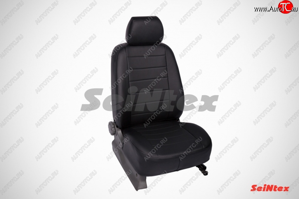 4 499 р. Чехлы для сидений SeiNtex (экокожа, черные) Уаз Патриот 3163 5-дв. 1-ый рестайлинг (2014-2016) (цвет: Серый)