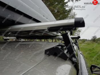 2 999 р. Багажник на крышу INTER D-1 (в обхват дверного проема) Audi A8 D4 дорестайлинг, седан (2009-2013) (Cтальные поперечины длиной 1200 мм, без обтекателей). Увеличить фотографию 2