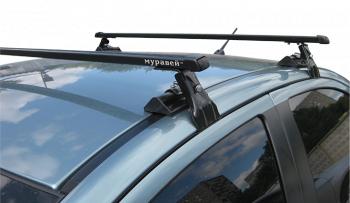 3 589 р. Универсальный багажник на крышу (в обхват дверного проема) Муравей Д-1 Hyundai Getz TB хэтчбэк 5 дв. дорестайлинг (2002-2005) (стандарт 110 см). Увеличить фотографию 2
