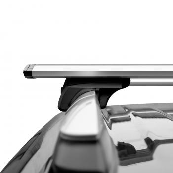 8 399 р. Багажник в сборе LUX Элегант Fiat Doblo 223 рестайлинг (2005-2016) (поперечины аэро-трэвэл, длина 130 см серые). Увеличить фотографию 3