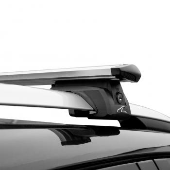 8 399 р. Багажник в сборе LUX Элегант Fiat Doblo 223 рестайлинг (2005-2016) (поперечины аэро-трэвэл, длина 130 см серые). Увеличить фотографию 4