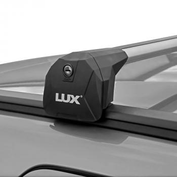 8 159 р. Багажник в сборе универсальный (на интегрированые рейлинги) LUX SCOUT Alfa Romeo 146 930B лифтбэк (1995-2000) (серые поперечины). Увеличить фотографию 3