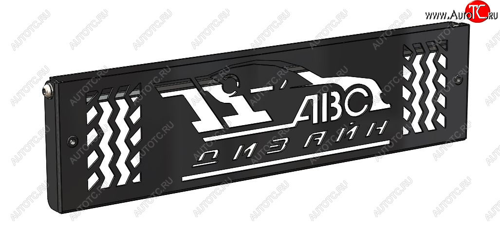 2 499 р. Кронштейн номерного знака переднего бампера АВС-Дизайн (для лебедок) INFINITI FX35 1 S50 дорестайлинг (2002-2005)
