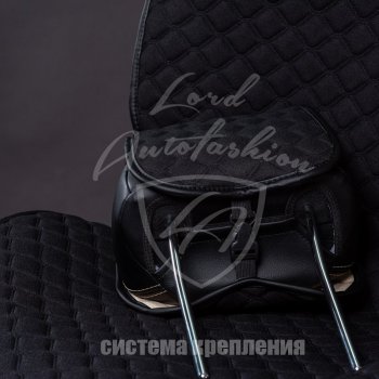 2 669 р. Универсальная накидка на сиденья Lord Autofashion Кристалл (трикотаж, 2 места) Audi Q7 4M дорестайлинг (2015-2020) (Красный). Увеличить фотографию 7