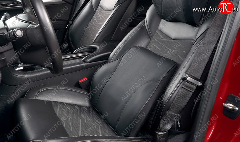 2 049 р. Подушка под поясницу (экокожа Люкс/ Поролон Мемори, 2 шт.) Автопилот BC02 Audi Q7 4M дорестайлинг (2015-2020) (черный)