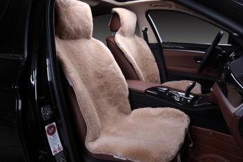Накидка на переднее сиденье AUTOPILOT Короткий ворс (1 шт., овчина, цельная шкура, класс А) Audi A4 B9 дорестайлинг,седан (2016-2020)