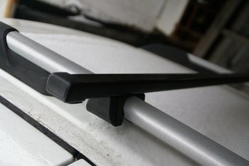 1 599 р. Комплект поперечин для рейлингов АвтоТК v1 Лада Приора 21728 купе дорестайлинг (2010-2013) (Цвет: чёрный (стальные), Длина: 1300мм). Увеличить фотографию 5