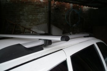 1 599 р. Комплект поперечин для рейлингов АвтоТК v1 Лада Приора 21728 купе дорестайлинг (2010-2013) (Цвет: чёрный (стальные), Длина: 1300мм). Увеличить фотографию 1
