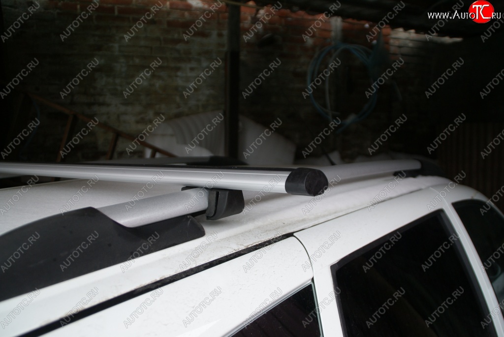 1 599 р. Комплект поперечин для рейлингов АвтоТК v1 Лада Приора 21728 купе дорестайлинг (2010-2013) (Цвет: чёрный (стальные), Длина: 1300мм)