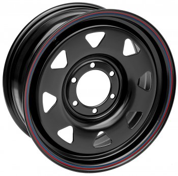 Штампованый диск OFF-ROAD Wheels (стальной усиленный, треугольник мелкий - черный). 7.0 x 17 Toyota Fortuner AN160 дорестайлинг (2015-2020) 6x139.7xDIA110.0xET30.0