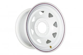 Штампованый диск OFF-ROAD Wheels (стальной усиленный, треугольник - белый). 8.0 x 16 Mitsubishi Montero Sport PA дорестайлинг (1996-2000) 6x139.7xDIA110.0xET10.0