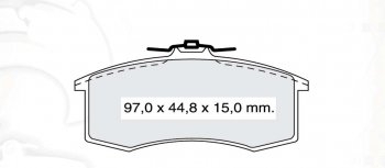 659 р. Колодка переднего дискового тормоза DAFMI  Лада Ока 1111 (1988-2008). Увеличить фотографию 3