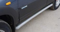 Защита порогов из круглой трубы диаметром 63.5 мм с загнутыми краями (рестайлинг) Металл Дизайн Chevrolet Niva 2123 рестайлинг (2009-2020)