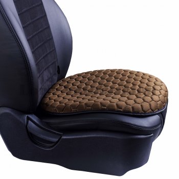 689 р. Подушка для сиденья универсальная Lord Autofashion Комфорт+ (велюр) Ford Focus 2 седан рестайлинг (2007-2011) (Коричневый). Увеличить фотографию 2