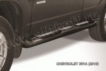 Защита порогов Slitkoff Chevrolet Niva 2123 рестайлинг (2009-2020)